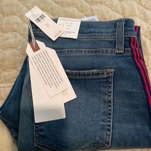 Current Elliot High waisted Stiletto .w/ red and navy Sz 31